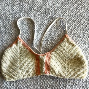 cream knit swimsuit